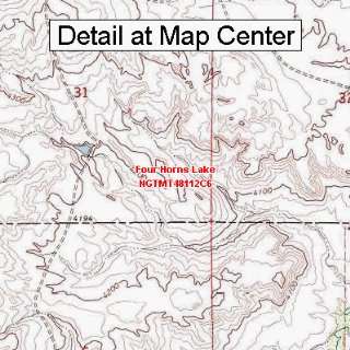   Map   Four Horns Lake, Montana (Folded/Waterproof)