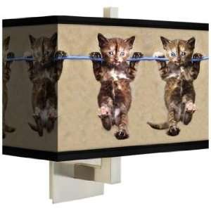 Cool Cat Rectangular Giclee Shade Wall Sconce