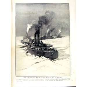  1914 15 WORLD WAR RUSSIAN BALTIC FLEET SHIPS ERMACK