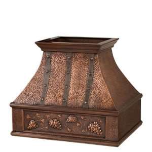   Island Solid Copper Range Hood with Grape Motif   Hood Only Kitchen