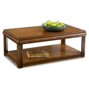 Rectangular Cocktail Table w/ Casters by Lane   Warm Saddle Brown 