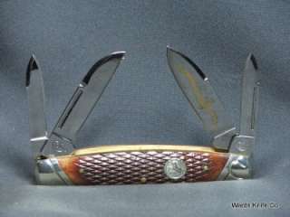New Colt 175th Anniversary Congress Knife  Checkered Brown Handle 