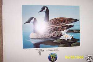 1987 GA James Partee, Jr. State Duck Print RemarqueBW  