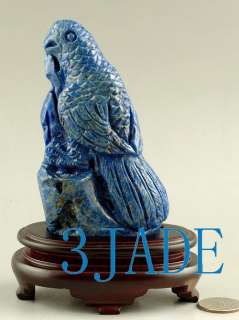 Natural Lapis Lazuli Carving/Sculpture: Parrot Statue  