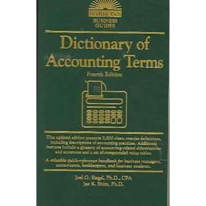   Of Accounting Terms Joel G./ Shim, Jae K. Siegel