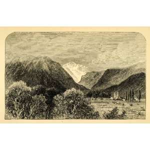  1871 Wood Engraving Whymper Jungfrau Interlaken Swiss Alps 