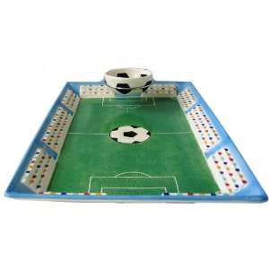   31217 Sports Fans Soccer Chip and Dip, 2 Piece Set