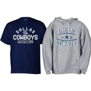  Dallas Cowboys Standard Set T Shirt and Hooded Sweatshirt 