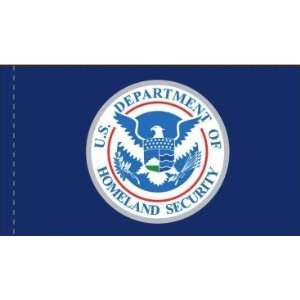  3 ft. x 5 Ft. DHS Flag Indoor Display Patio, Lawn 