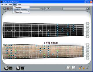   are fully searchable and displayable within guitar scale assistant