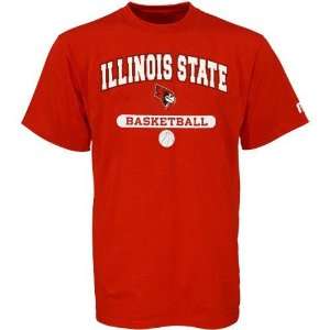  Russell Illinois State Redbirds Red Basketball T shirt 