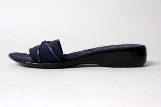 AMAZING Damianis Italy Navy Slide Sandal Shoe 8 W  