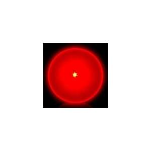  Flashing Red Transulcent Circle L.E.D. Blinkie Pins 