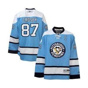   87 Sidney Crosby Light Blue Premier Hockey Jersey: Sports & Outdoors