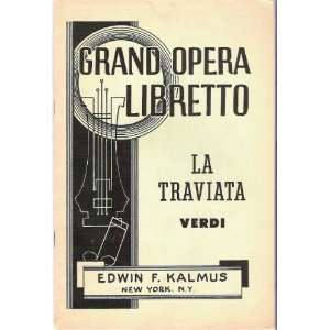  Grand Opera Libretto La Traviata Verdi: Everything Else