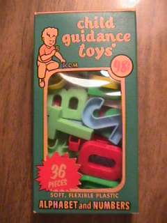 Vintage Child Guidance Toys Plastic Alphabet And Numbers Set 