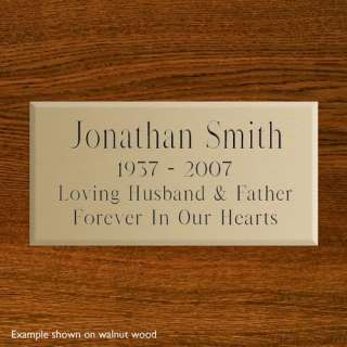 Engraved Plate   Square Corners   1 1/2 x 3   