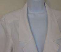 Nanette Lepore 10 linen blend white lagenlook blazer jacket artsy 