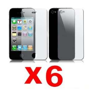  Dust / Scratch Protector Sets for Apple iPhone 4   6 Front & 6 Back 