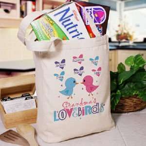  Love Birds Personalized Canvas Tote Bag: Everything Else