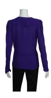 ESCADA Romantic Ruffle Silk Blouse Top Shirt 36 6 NEW  
