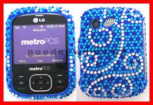 SPRINT LG REMARQ LN 240 CRYSTAL BLING CUBICS COVER CASE  