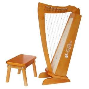  Schoenhut 22 String Harp with Bench   Black Toys & Games