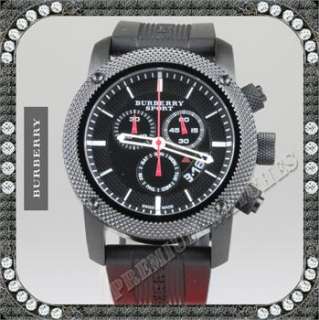 NEW Burberry BU7701 Sport Mens Chronograph Black Watch  