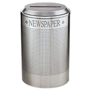  Silhouette Paper Recycling Receptacle, Steel, Round, 26 