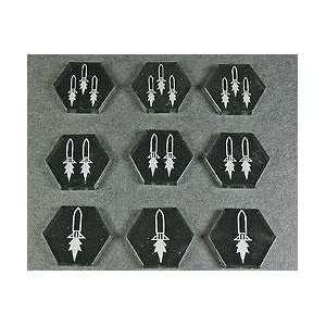  Space Tokens Space Missile Tokens (Set of 9, Trans. Gray 