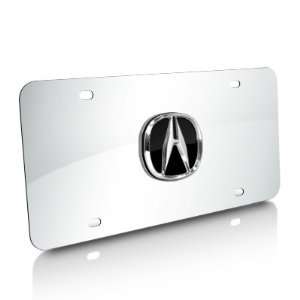  Acura 3D Logo Chrome Steel License Plate: Automotive