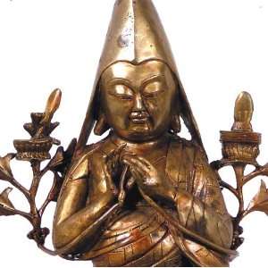  Tibetan Silver Gilt Statue Je Tsongkhapa Large: Everything 