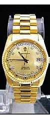 Sandoz Gold Stainless Steel Automatic Watch  