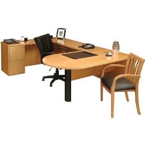    Mayline Office Furniture Peninsula U Shaped Desk: Office Products