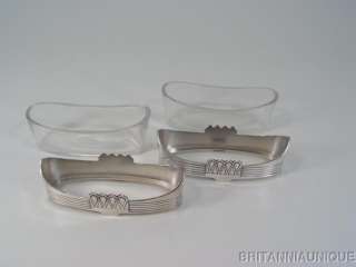 RARE PAIR WMF Art Nouveau Crystal Toothpick Holders  