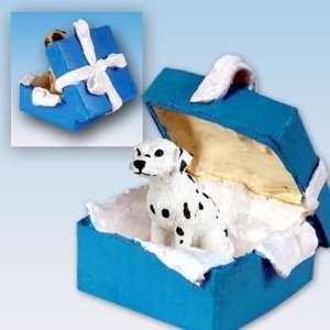  Dalmatian Blue Gift Box Dog Ornament: Home & Kitchen