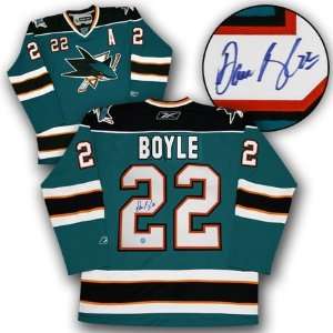 Dan Boyle San Jose Sharks Autographed/Hand Signed Rbk Premier Jersey 