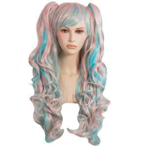   By Lip Service Blue And Pink Cosplay Adult Wig / Pink/Blue   One Size