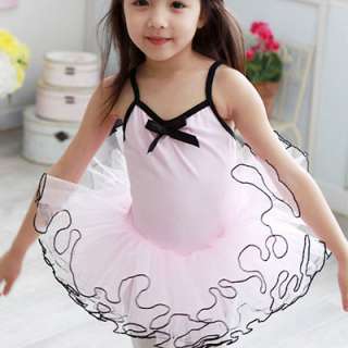 Girls Pink Ballet Tutu Dance Party Leotard Dress 3 8Y  