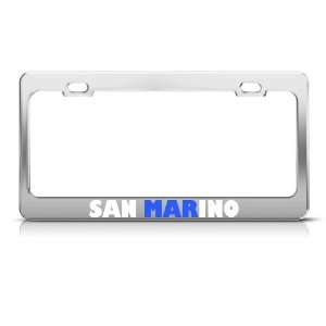 San Marino Flag Country license plate frame Stainless Metal Tag Holder