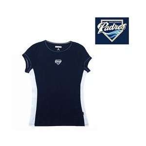  San Diego Padres Womens Flash T shirt by Antigua Sport 