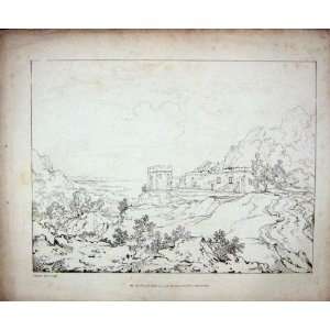  1807 Landscape Mountains Castle Ackermann Bryant
