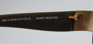 NEW DANIEL SWAROVSKI S608 SHINY GOLD/BROWN SUNGLASSES CRYSTAL 