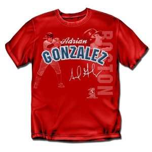 Boston Red Sox Mlb Adrian Gonzalez #28 Players Stitch Mens Tee 