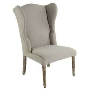  Aidan Gray Eli Arm Chair in Dark Linen (Dining): Home 