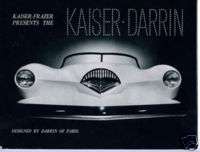 Rare 1953 Kaiser Darrin Model KF161 Sports Car Brochure  