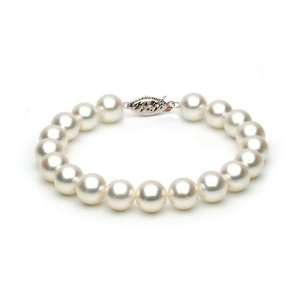   Akoya Saltwater Cultured Pearl Bracelet AA+ Quality, 7.5 Inch Jewelry