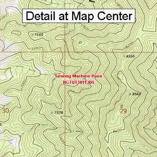  USGS Topographic Quadrangle Map   Sewing Machine Pass 