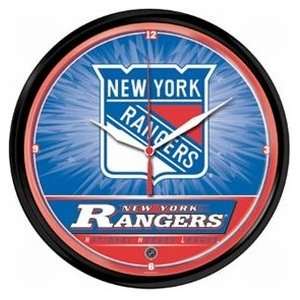  New York Rangers Round Clock