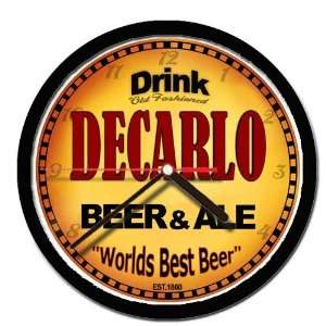  DECARLO beer ale cerveza wall clock 